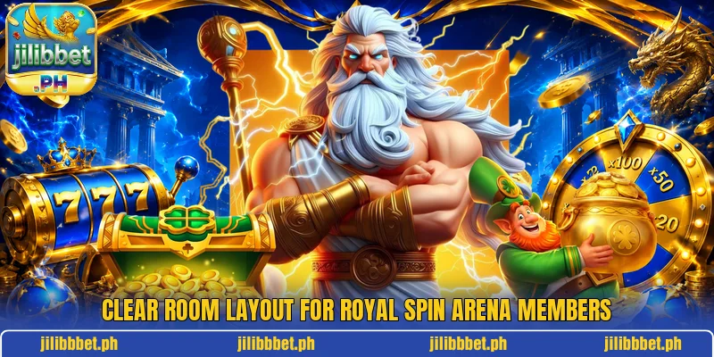 Clear room layout for Royal Spin Arena members Clear room layout for Royal Spin Arena members