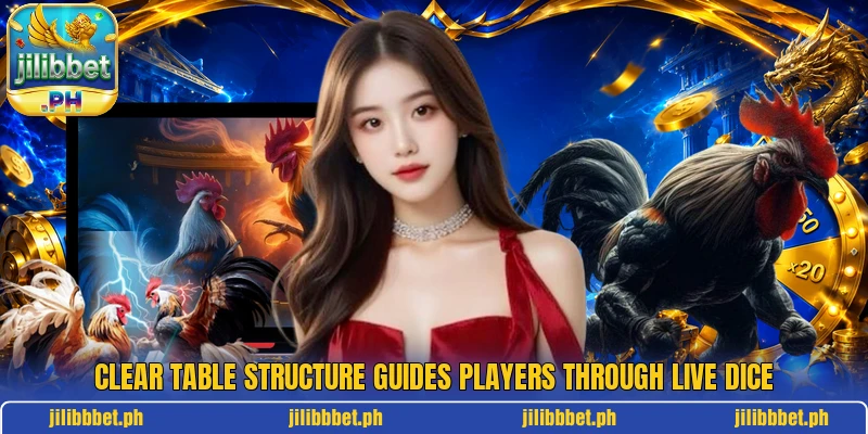 Clear table structure guides players through live dice