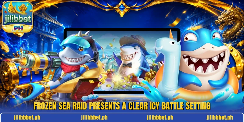 Frozen Sea Raid presents a clear icy battle setting Frozen Sea Raid presents a clear icy battle setting