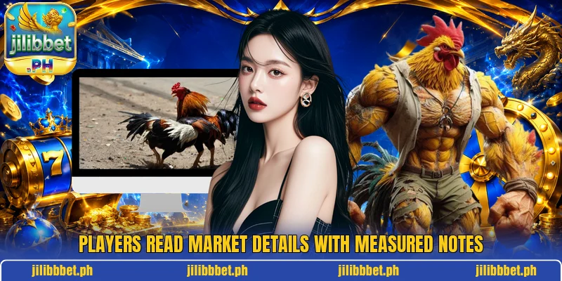 Players read market details with measured notes Players read market details with measured notes