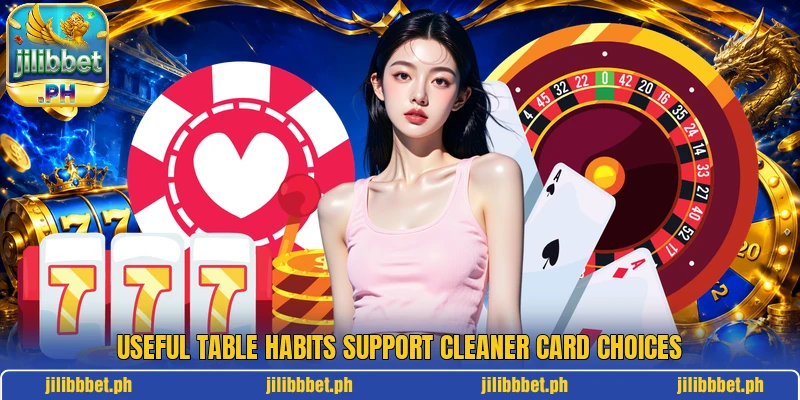Useful table habits support cleaner card choices
